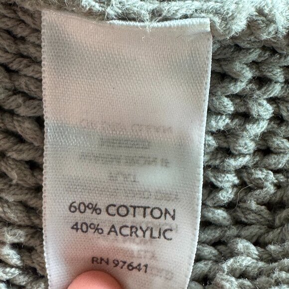 J Jill button front cotton blend cardigan mushroom color size Large Petite - Picture 7 of 7